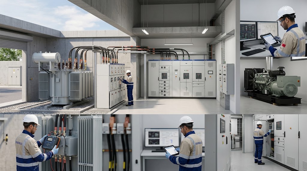 Installation poste de transformation HTA BT au Maroc par Sogenelec - POSTES DE TRANSFORMATION HTB/HTA/BT Postes HTB/HTA - 60KV